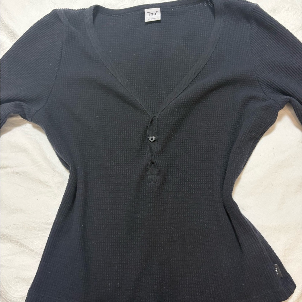 TNA Black/ Navy blue y2k long sleeve top.
